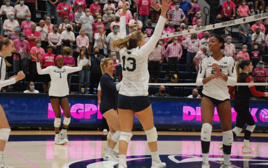 Penn State Volleyball Beats Rutgers 3-1 In Dig Pink Match