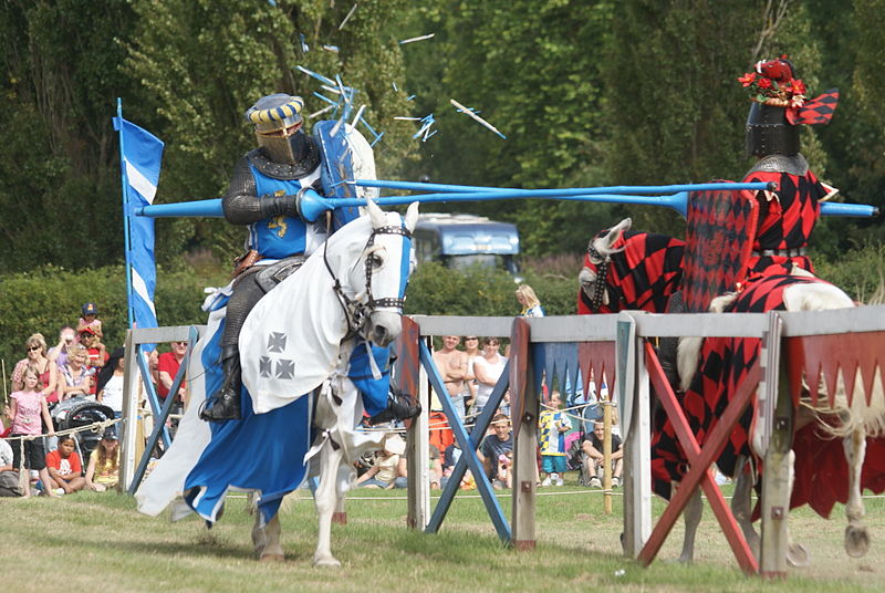 Jousting - Blue and Red Knight